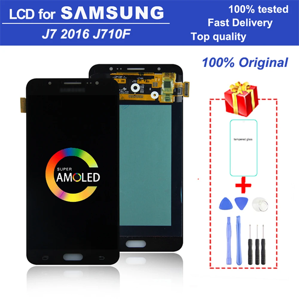 Original Super AMOLED 5.5" J7 2016 LCD monitor for Samsung Galaxy J710FN J710F J710M J710 LCD digital touch screen assembly
Original Super AMOLED 5.5" J7 2016 LCD monitor for Samsung Galaxy J710FN J710F J710M J710 LCD digital touch screen assembly
