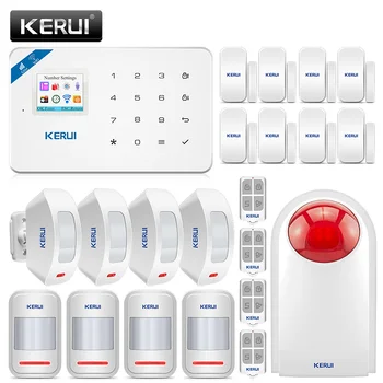 

KERUI W18 Wireless GSM WIFI Alarm System Home Security Burglar Alarm Kit Chargeable Center Panel Android iPhone IOS APP Control