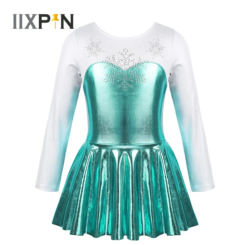 Kids Girls Gymnastics Leotard ballet Dress Long Sleeves Shiny Rhinestone Snowflake Metallic Bodice Ballet Dance wear Costume
Kids Girls Gymnastics Leotard ballet Dress Long Sleeves Shiny Rhinestone Snowflake Metallic Bodice Ballet Dance wear Costume