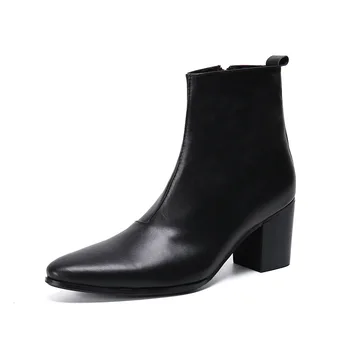 Martin Boots Men's British High Top Cow Leather Shoes Cotton Shoes New Trendy Mid Top Winter Men Pointed Toe Ankle Work & Safety
Martin Boots Men's British High Top Cow Leather Shoes Cotton Shoes New Trendy Mid Top Winter Men Pointed Toe Ankle Work & Safety