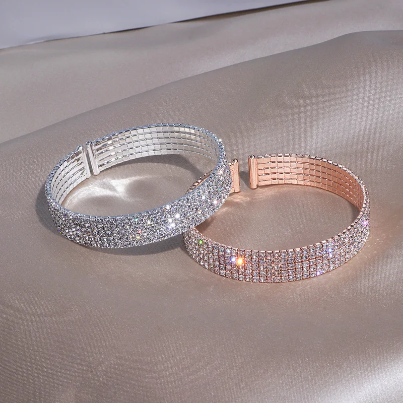 Trendy Elegant Opening Cuff Bangle &Bracelet For Women Charm Gold Color Crystal Adjustable Bangles Romantic Wedding Jewelry
Trendy Elegant Opening Cuff Bangle &Bracelet For Women Charm Gold Color Crystal Adjustable Bangles Romantic Wedding Jewelry