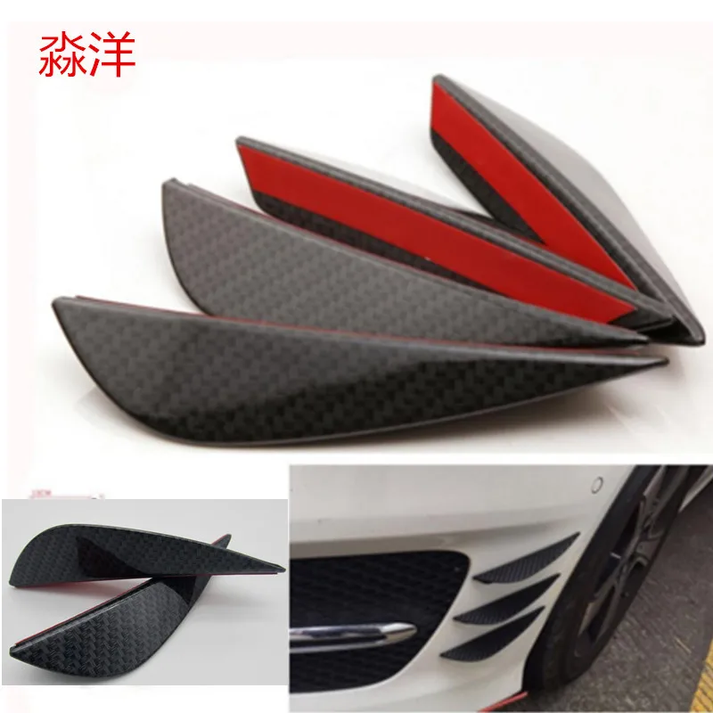 New design Car Decorate 4X Universal Fit Front Bumper Lip Splitter Fins Body Spoiler car sticker bumper kit
New design Car Decorate 4X Universal Fit Front Bumper Lip Splitter Fins Body Spoiler car sticker bumper kit