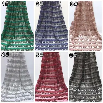 African Lace Fabric For Wedding Dress High Quality Fringed lace French Lace Fabric With Sequins Fashion Nigerian Lace Fabric
African Lace Fabric For Wedding Dress High Quality Fringed lace French Lace Fabric With Sequins Fashion Nigerian Lace Fabric
