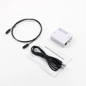 Digital Audio To Analog Converter DAC Amplifier Decoder Coax Optical Toslink SPDIF Audio RCA Signal To Analog L/R Output
Digital Audio To Analog Converter DAC Amplifier Decoder Coax Optical Toslink SPDIF Audio RCA Signal To Analog L/R Output