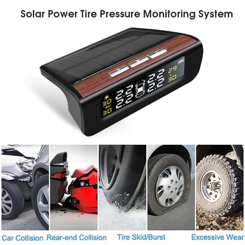 Universal Solar Smart Car Digital Tyre Pressure Monitor System TPMS Security Warning High Temperature Alert External Sensors
Universal Solar Smart Car Digital Tyre Pressure Monitor System TPMS Security Warning High Temperature Alert External Sensors