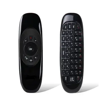 6 axes Gyroscope C120 2.4G Air Mouse Rechargeable Wireless Keyboard Remote Control for Android TV Box Computer English Version