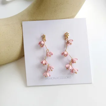 S925 Silver Needle Korean-style Elegant Pink GIRL'S Heart Earrings Simple Flower Long Ear Stud INS-Style Clip-on 1446
S925 Silver Needle Korean-style Elegant Pink GIRL'S Heart Earrings Simple Flower Long Ear Stud INS-Style Clip-on 1446