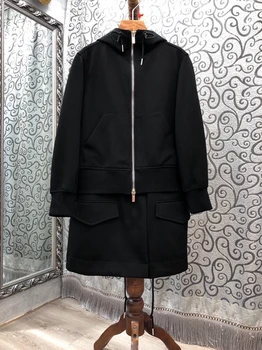 2020 Early Autumn New Women's Neckline Hoodie with Drawstrings Zipper Decorations Long Sleeve Plain Dress 823
2020 Early Autumn New Women's Neckline Hoodie with Drawstrings Zipper Decorations Long Sleeve Plain Dress 823