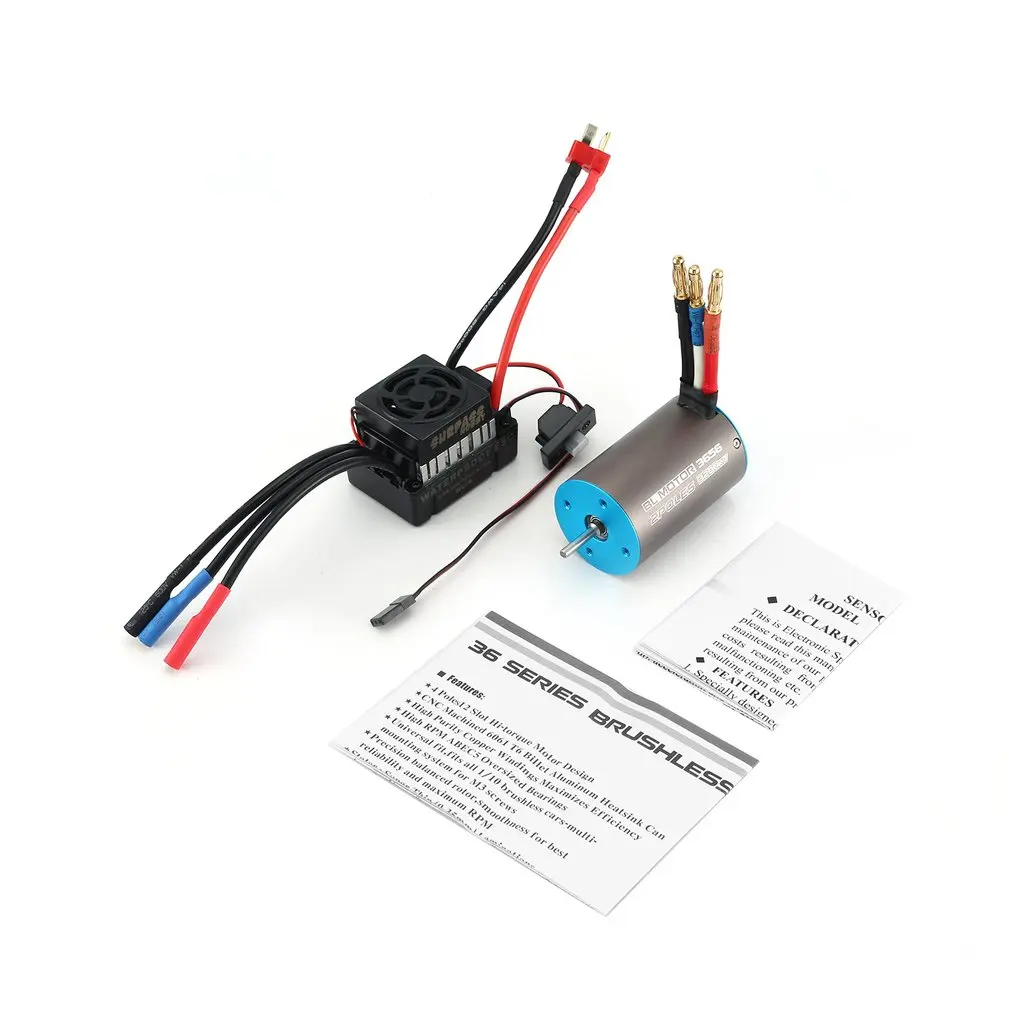 SURPASSHOBBY 3656 3200KV Brushless Sensorless Motor with 60A ESC Combo Set for 1/10 RC Car Truck Part Accessories
SURPASSHOBBY 3656 3200KV Brushless Sensorless Motor with 60A ESC Combo Set for 1/10 RC Car Truck Part Accessories