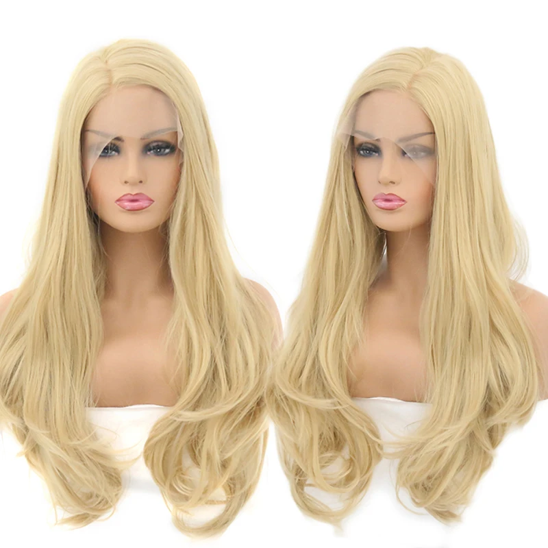 

Charisma Blonde Wig Synthetic Lace Front Wig For Women Side Part Long Wavy Lace Front Wig Heat Resistant Hair Wigs