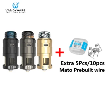 Original Vandyvape Mato RDTA Tank Vape 5ml 24mm E Cigarettes Atomizer With Extra Prebuilt Wire For 510 & squonk pin Box Mod
Original Vandyvape Mato RDTA Tank Vape 5ml 24mm E Cigarettes Atomizer With Extra Prebuilt Wire For 510 & squonk pin Box Mod