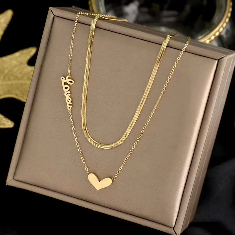 2020 Korean Version The New Simple Sweet Love Irregular Short Titanium Steel Double Necklace Female Fashion Collarbone Chain
2020 Korean Version The New Simple Sweet Love Irregular Short Titanium Steel Double Necklace Female Fashion Collarbone Chain