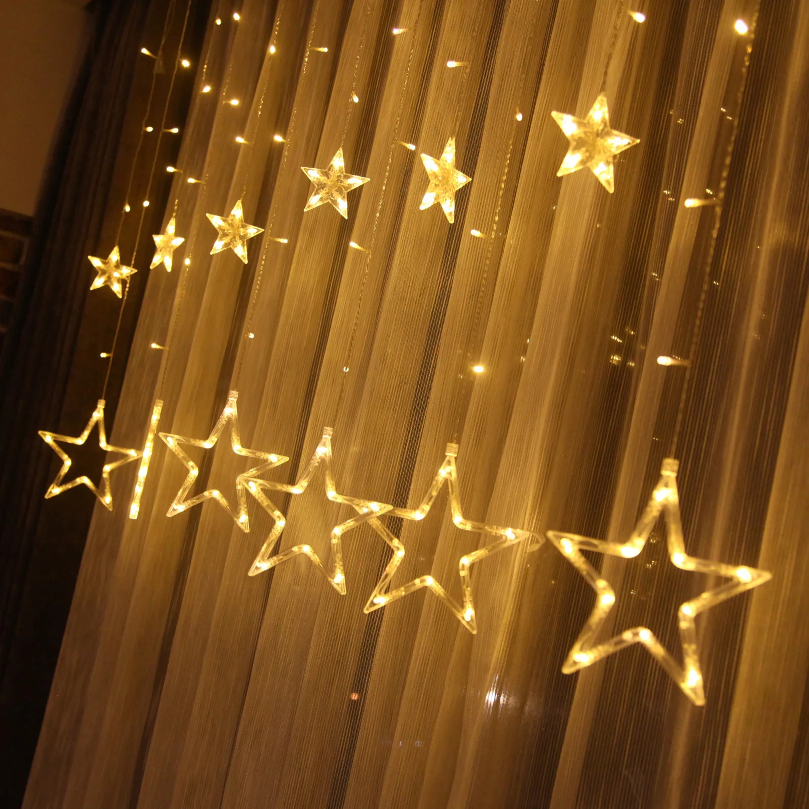 Manufacturers Direct Selling Star Lights Six Big Six Little Star Decorative Lights Warm White Five-pointed Star Curtain Lights W
Manufacturers Direct Selling Star Lights Six Big Six Little Star Decorative Lights Warm White Five-pointed Star Curtain Lights W