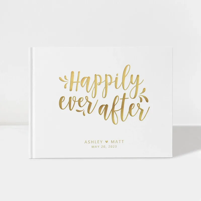 Custom Wedding Guest Book Happily Ever After Fairy Tale Guest Book Gold Foil 100 Pages Color Choices Available Photo Album Book 
Custom Wedding Guest Book Happily Ever After Fairy Tale Guest Book Gold Foil 100 Pages Color Choices Available Photo Album Book