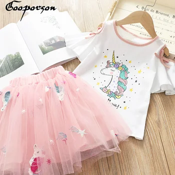 Kids Girls Summer Clothes Set Unicorn Printed Toddler Baby Clothes Set Cute Unicorn Embroidery Tutu Skirt Sets 2019 New Style
Kids Girls Summer Clothes Set Unicorn Printed Toddler Baby Clothes Set Cute Unicorn Embroidery Tutu Skirt Sets 2019 New Style