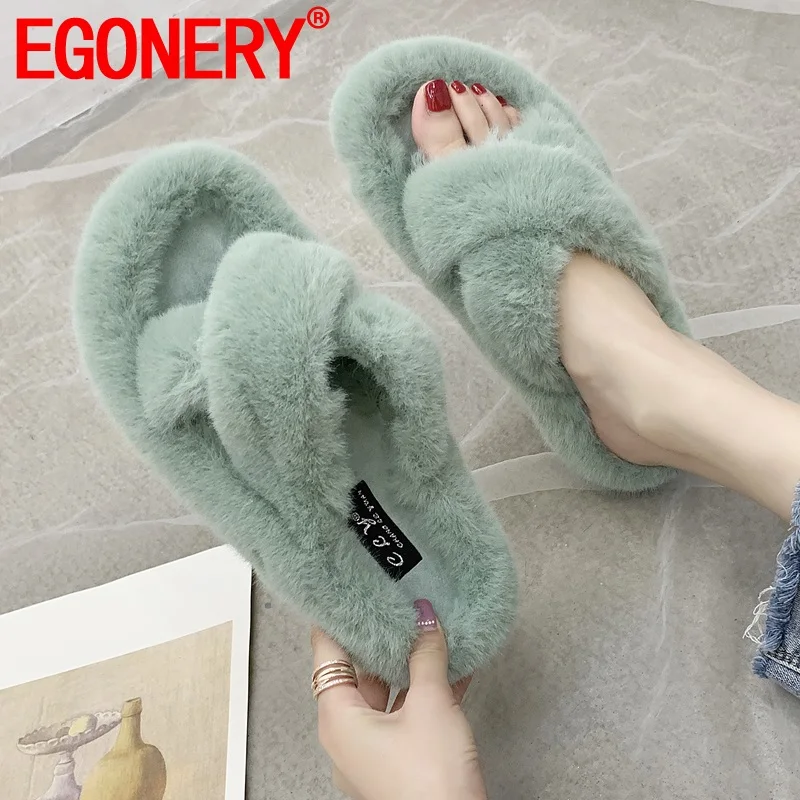 EGONERY rabbit fur women's flats shoes winter spring Pajama party woman Indoor slippers fashion shoes drop shipping 32-39CN
EGONERY rabbit fur women's flats shoes winter spring Pajama party woman Indoor slippers fashion shoes drop shipping 32-39CN