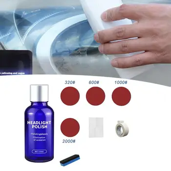 Car Headlight Polishing Repairing Cleaning Fluid Liquid Repair Refurbishment Fluid Detergent Repair Tool 1 Set 
Car Headlight Polishing Repairing Cleaning Fluid Liquid Repair Refurbishment Fluid Detergent Repair Tool 1 Set