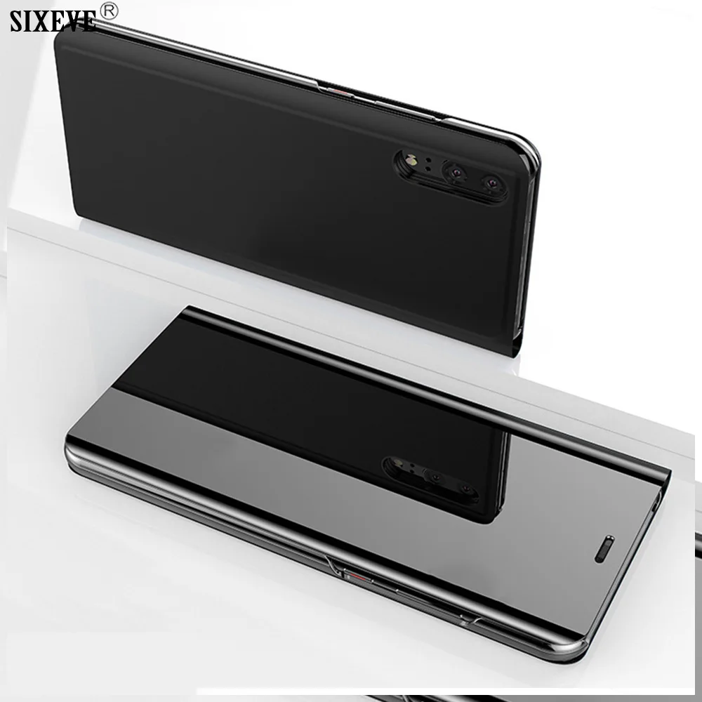Luxury Mirror Flip Case For Samsung Galaxy S6 S7 Edge Coque S8 S9 10 Plus E Note 8 9 Pro Note5 Bumper Phone Full Cover Holder | Мобильные
