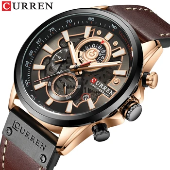 CURREN Fashion Chronograph Clock Men Leather Watch Casual Sport Watches for Men Quartz Wristwatch Relogio Masculino
CURREN Fashion Chronograph Clock Men Leather Watch Casual Sport Watches for Men Quartz Wristwatch Relogio Masculino