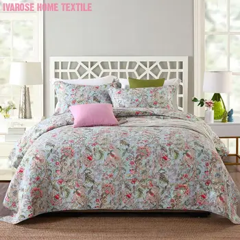 Vintage Chic Reversible Bedspread Quilt Set Queen 3 Pcs Soft 100%Cotton Quilted Bedspread Coverlet for All Season 
Vintage Chic Reversible Bedspread Quilt Set Queen 3 Pcs Soft 100%Cotton Quilted Bedspread Coverlet for All Season