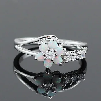 Seanlov White Pink Blue Flower Fire Opal Rings For Women High Quality Cubic Zirconia Wedding Engagement Rings Fashion Jewelry
Seanlov White Pink Blue Flower Fire Opal Rings For Women High Quality Cubic Zirconia Wedding Engagement Rings Fashion Jewelry