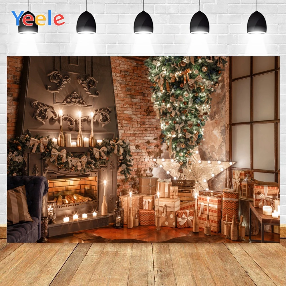 Yeele Merry Christmas Candles Fireplace Tree Balls And Gift Background Photophone Photography Backdrop for Decor Customized Size
Yeele Merry Christmas Candles Fireplace Tree Balls And Gift Background Photophone Photography Backdrop for Decor Customized Size