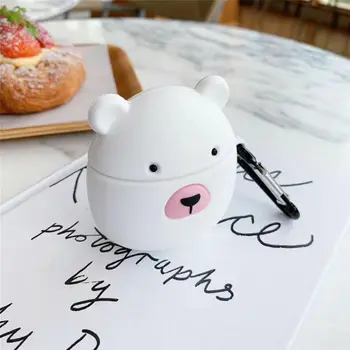 Cute Polar Bear Pattern Soft Silicone Protective Cover Shockproof Case Skin with Carabiner for Airpods 1/2 Charging Box Accessor
Cute Polar Bear Pattern Soft Silicone Protective Cover Shockproof Case Skin with Carabiner for Airpods 1/2 Charging Box Accessor