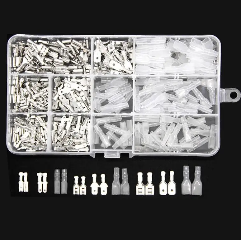 315Pcs Insulated Male Female Wire Connector 2.8/4.8/6.3mm Electrical Wire Crimp Terminals Spade Connectors Assorted Kit 
315Pcs Insulated Male Female Wire Connector 2.8/4.8/6.3mm Electrical Wire Crimp Terminals Spade Connectors Assorted Kit