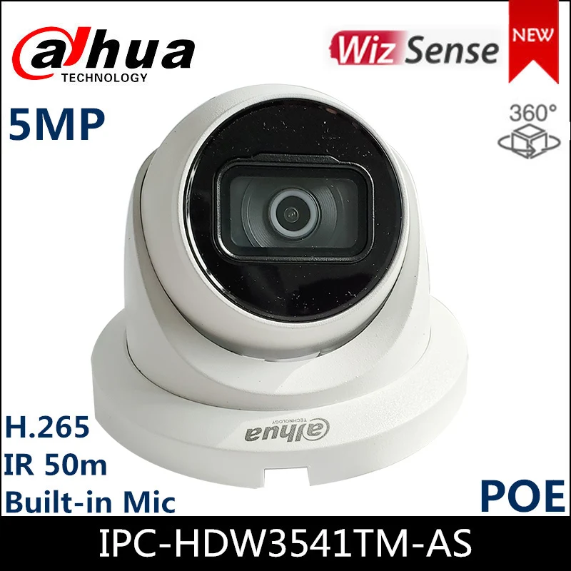 Dahua 5MP WizSense IP Camera IPC-HDW3541TM-AS Lite AI IR фиксированный фокусный глазный шар Netwok IP-камера