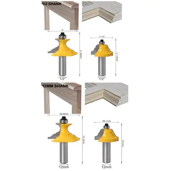 2pcs 12mm 1/2'' Shank Carbide Woodworking Router Bit Milling Cutter Door Frame
2pcs 12mm 1/2'' Shank Carbide Woodworking Router Bit Milling Cutter Door Frame