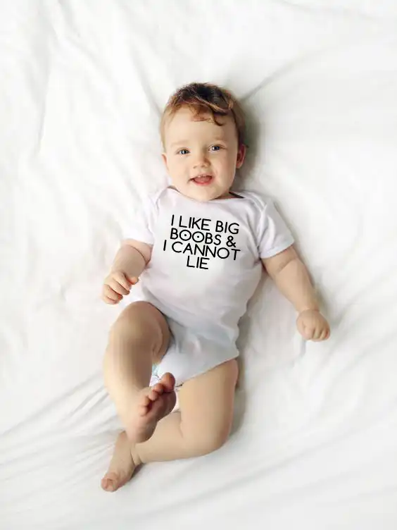 funny toddler cotton romper cutuest little asshole print baby