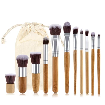 11Pcs/Set Professional Bamboo Makeup Brushes Set With Bag Cosmetics Foundation Make Up Brush Tools For Powder Blusher Eye Shadow
11Pcs/Set Professional Bamboo Makeup Brushes Set With Bag Cosmetics Foundation Make Up Brush Tools For Powder Blusher Eye Shadow