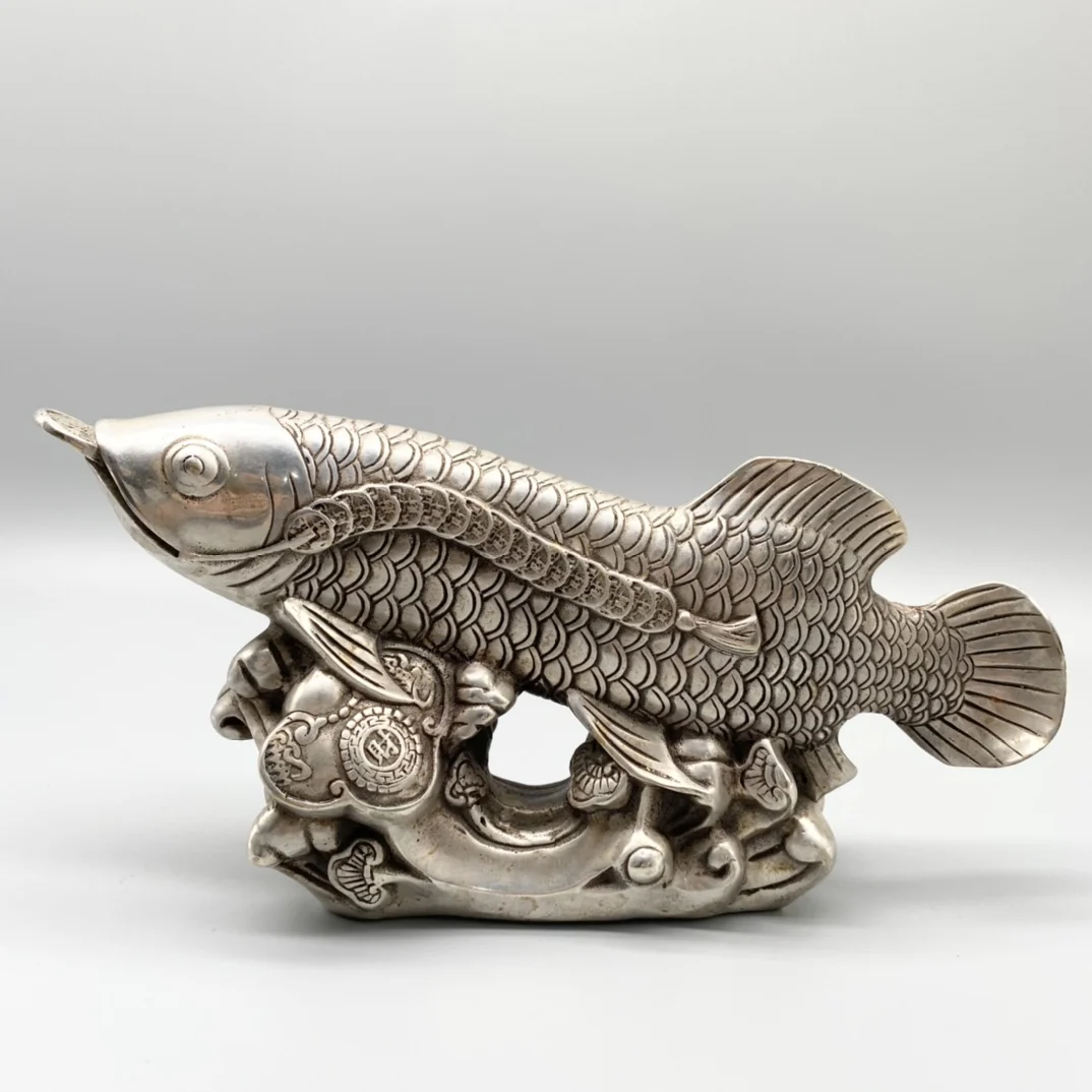 China Fine Workmanship Tibetan Silver White Copper Sculpture Good Luck ‘Fish’Metal Crafts Home Decoration
China Fine Workmanship Tibetan Silver White Copper Sculpture Good Luck ‘Fish’Metal Crafts Home Decoration