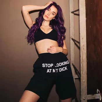 Print Letters Stop looking at my dick sweatpants Women Men High Waist Black Grey with Pockets Shorts Loose Hip Hop Funny Shorts
Print Letters Stop looking at my dick sweatpants Women Men High Waist Black Grey with Pockets Shorts Loose Hip Hop Funny Shorts