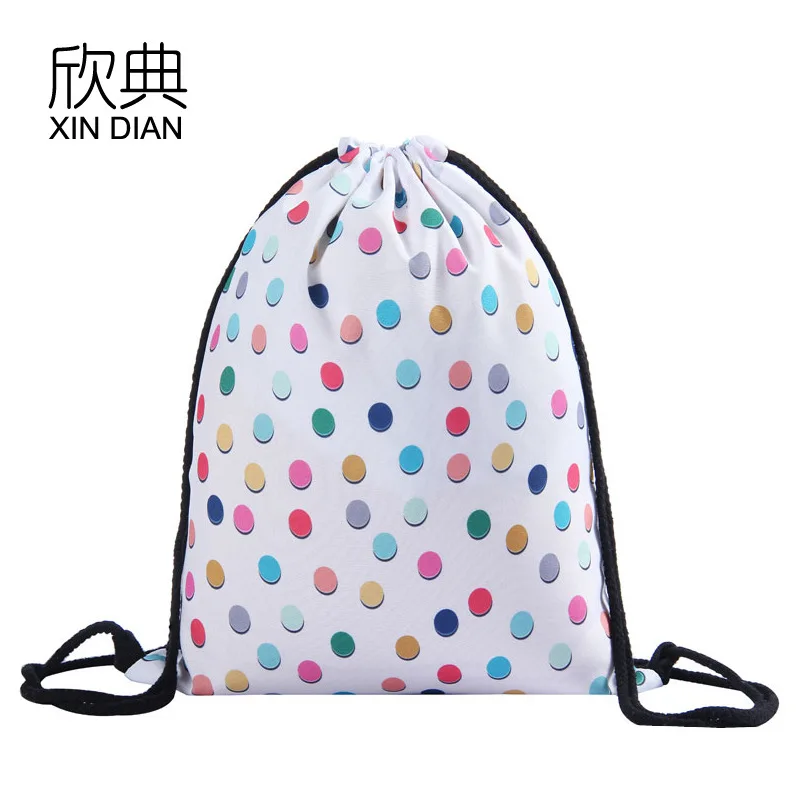 Multi-color dotted printing bundle pockets wash and tidy up the rope traveling bags across the border
Multi-color dotted printing bundle pockets wash and tidy up the rope traveling bags across the border