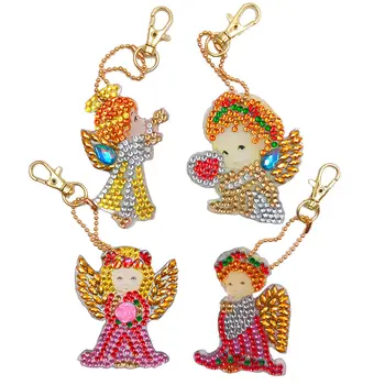4pcs Angel DIY Rhinestone Keychain Diamond Painting Key Ring Novelty Accessories Decor B88 
4pcs Angel DIY Rhinestone Keychain Diamond Painting Key Ring Novelty Accessories Decor B88
