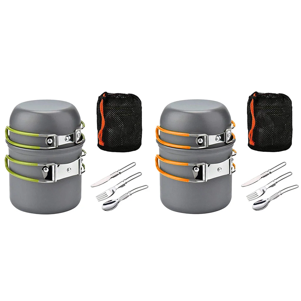 Camping Cookware Mess Kit Outdoor Cooking Equipment Cookset Camp Pot Pan Bowls Free Folding Utensil Set, Mess Bag
Camping Cookware Mess Kit Outdoor Cooking Equipment Cookset Camp Pot Pan Bowls Free Folding Utensil Set, Mess Bag