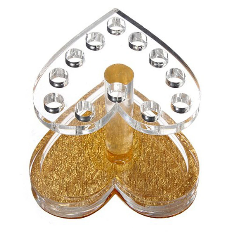 1 Pc Professional Heart Round Makeup Nail Art 12 Holes Acrylic Gel Nail Brush Pen Holder Gold Rest Stand Display Brushes
1 Pc Professional Heart Round Makeup Nail Art 12 Holes Acrylic Gel Nail Brush Pen Holder Gold Rest Stand Display Brushes