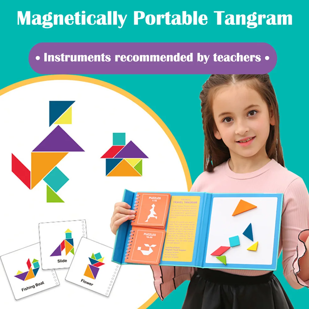 Magnetic Montessori Jigsaw Puzzle Speelgoed Tangram Alphabet Animals Portable Magnetic Book Kids Geometric Shape Educational Toy
Magnetic Montessori Jigsaw Puzzle Speelgoed Tangram Alphabet Animals Portable Magnetic Book Kids Geometric Shape Educational Toy