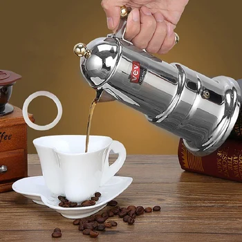 200ml Stainless Steel Coffee Pot Italian Mocha Espresso Making Machine Latte Pot Coffee Extractor Percolator Drink Pots Tool
200ml Stainless Steel Coffee Pot Italian Mocha Espresso Making Machine Latte Pot Coffee Extractor Percolator Drink Pots Tool