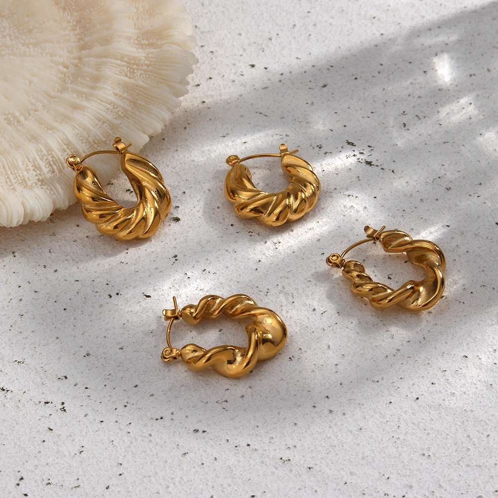 U Shape Thick Small Hoop Earrings Female Geometric Gold Color Deepened Twisted Hoops Earrings For Women Party Fashion Jewelry
U Shape Thick Small Hoop Earrings Female Geometric Gold Color Deepened Twisted Hoops Earrings For Women Party Fashion Jewelry