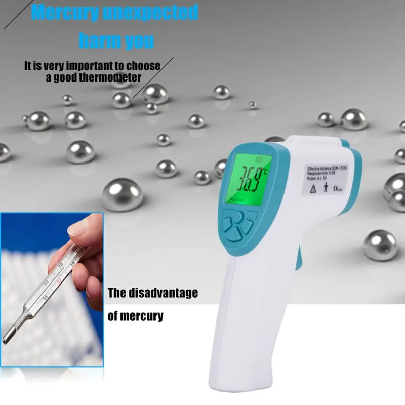 Digital Thermometer Infrared Forehead Non-contact LCD Backlight for Baby Adults Y1QF
Digital Thermometer Infrared Forehead Non-contact LCD Backlight for Baby Adults Y1QF