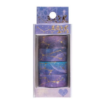 Hot Sale 4 Roll Tape Set Starry Cherry Blossoms Printed Decorative Tapes for Arts DIY Craft Scrapbook Wrapping 
Hot Sale 4 Roll Tape Set Starry Cherry Blossoms Printed Decorative Tapes for Arts DIY Craft Scrapbook Wrapping