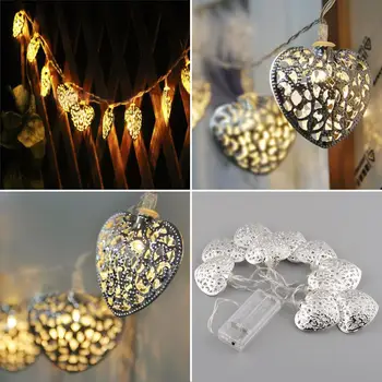 LED String Light Warm White Heart Metal 10LED Decoration Xmas Decor Wedding Garden
LED String Light Warm White Heart Metal 10LED Decoration Xmas Decor Wedding Garden