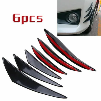 6pcs/set Universal Car Front Bumper Protector Lip Splitter Fins Car Body Decoration Spoiler Refit Bright Black For Golf For BMW
6pcs/set Universal Car Front Bumper Protector Lip Splitter Fins Car Body Decoration Spoiler Refit Bright Black For Golf For BMW