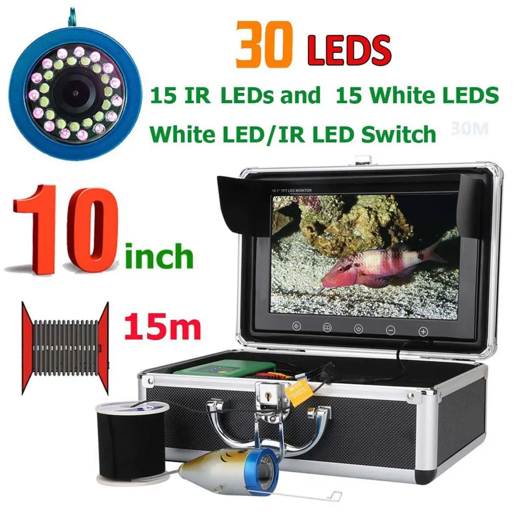 Visual Fish Finder Underwater Fishing Camera 10 Inch High Definition Display Monitor 90 Degrees View Angle LCD Screen 
Visual Fish Finder Underwater Fishing Camera 10 Inch High Definition Display Monitor 90 Degrees View Angle LCD Screen