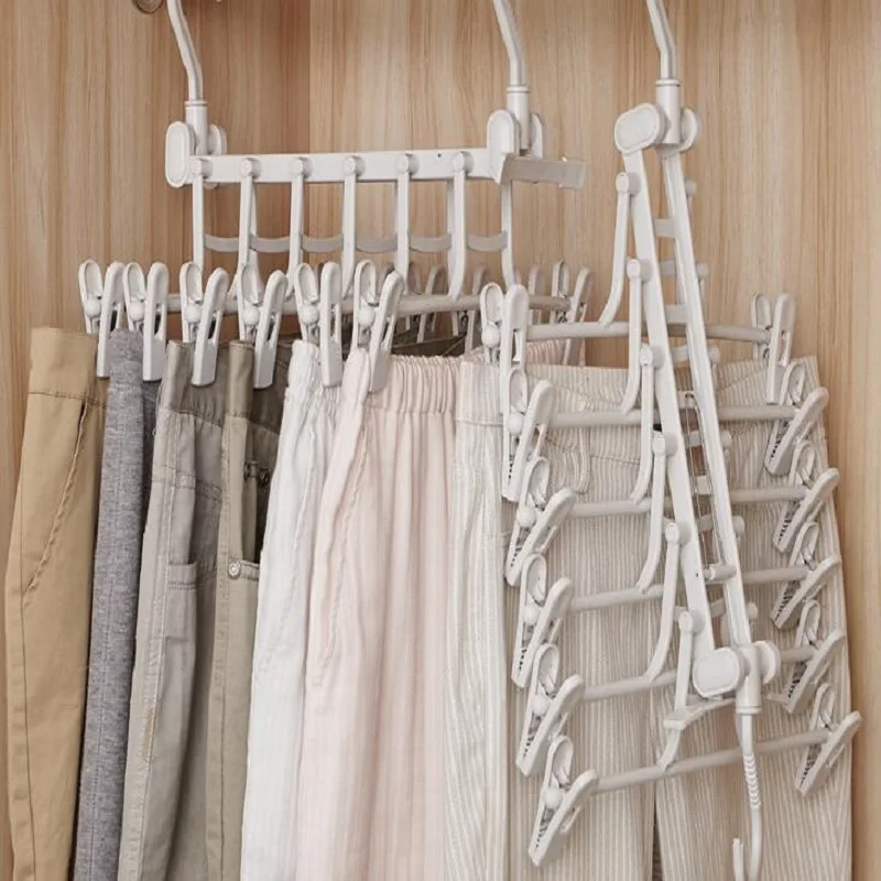 Multi - function double hook magic pants rack adjustable rotating folding multi - layer clothes rack hanger storage skid support
Multi - function double hook magic pants rack adjustable rotating folding multi - layer clothes rack hanger storage skid support