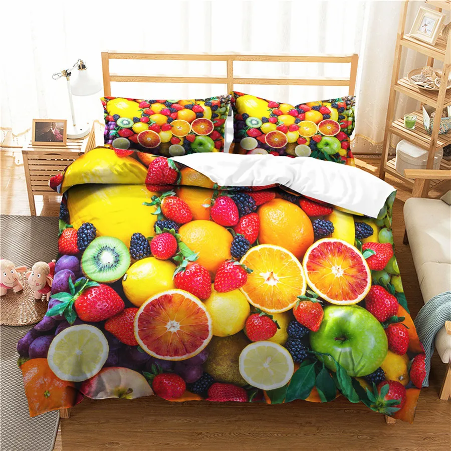A Bedding Set 3D Printed Duvet Cover Bed Set Colorful Fruits Home Textiles for Adults Bedclothes with Pillowcase #SG01
A Bedding Set 3D Printed Duvet Cover Bed Set Colorful Fruits Home Textiles for Adults Bedclothes with Pillowcase #SG01