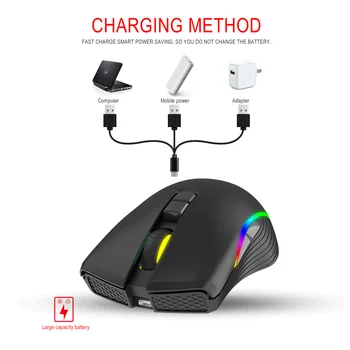 2.4GHz Type C HXSJ T26 Mouse Wireless Mice Rechargeable Backlit 7 Buttons Portable Mini Gaming Mouse for Mac Laptop PC Computer
2.4GHz Type C HXSJ T26 Mouse Wireless Mice Rechargeable Backlit 7 Buttons Portable Mini Gaming Mouse for Mac Laptop PC Computer