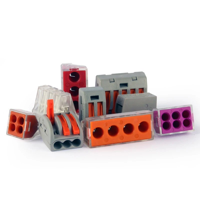 10pcs PCT-102/104/106/108 Universal Compact Wire Wiring Connector 2/4/6/8pins Conductor Terminal Block With Lever 0.75-2.5mm^2
10pcs PCT-102/104/106/108 Universal Compact Wire Wiring Connector 2/4/6/8pins Conductor Terminal Block With Lever 0.75-2.5mm^2
